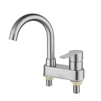 Bathroom drawing double basin washbasin faucet