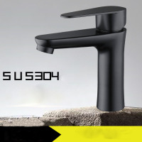 Black basin faucet hot and cold