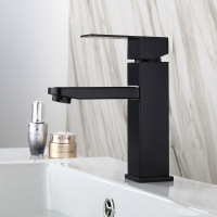 Black wash basin faucet