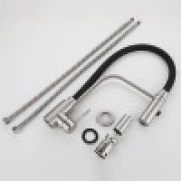 Telescopic silica gel universal sink faucet