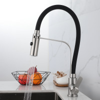 Telescopic silica gel universal sink faucet