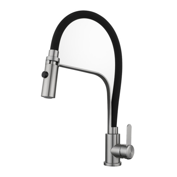 Telescopic silica gel universal sink faucet