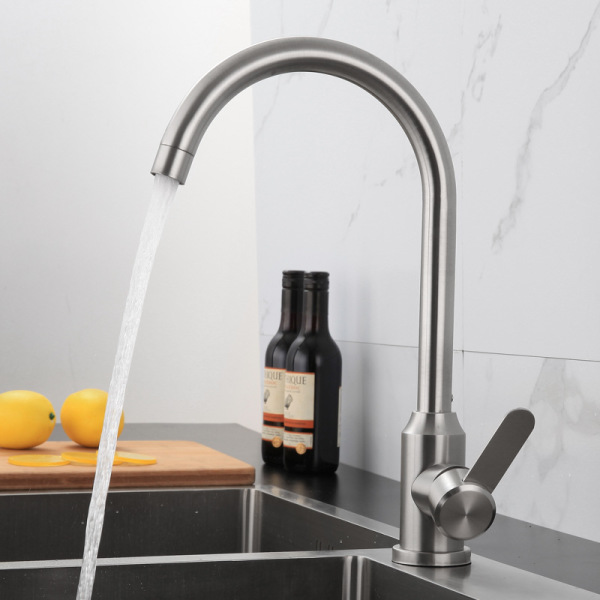 Kitchen faucet hot and cold ball drawing
