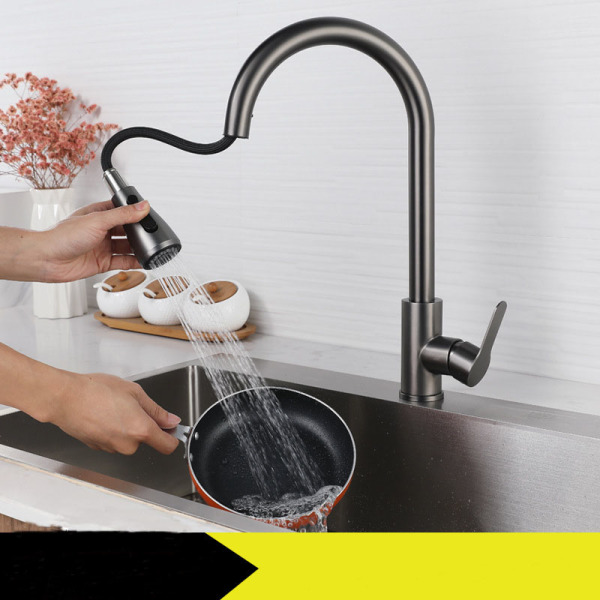 Kitchen faucet pull type