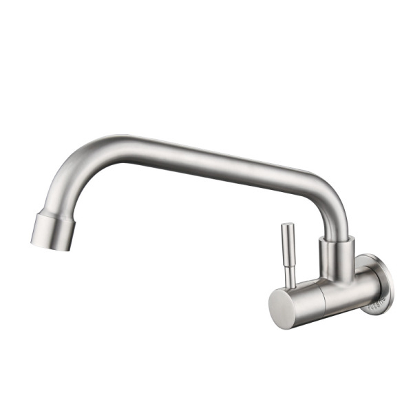Kitchen water tank with single cold tap into wall
