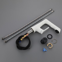 Rotary pull basin faucet