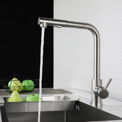 Seven word draw faucet wire drawing hot and cold