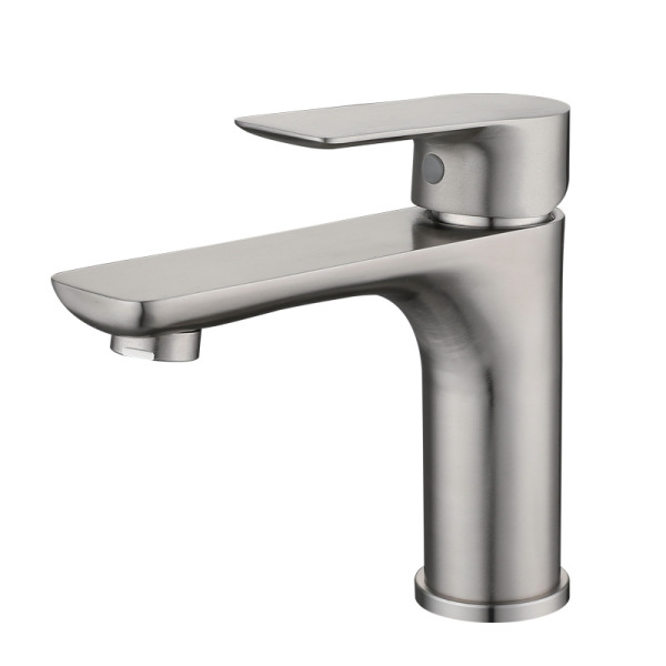 Single hole basin faucet hot and cold