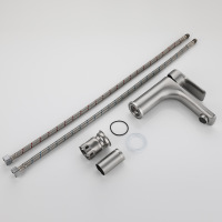 Single hole basin faucet hot and cold