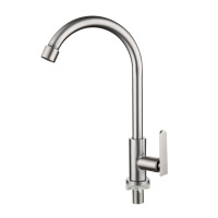 Stainless steel high quality kitchen single faucet