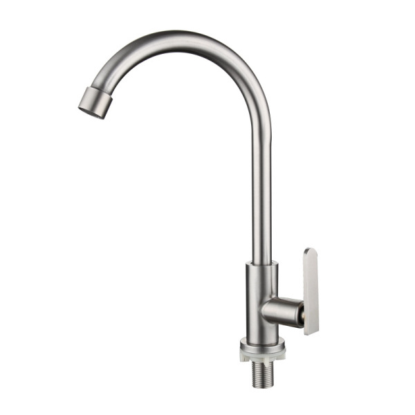 Stainless steel high quality kitchen single faucet