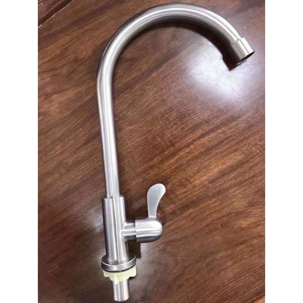 Stainless steel kitchen single cold faucet