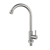 Stainless steel kitchen single cold faucet