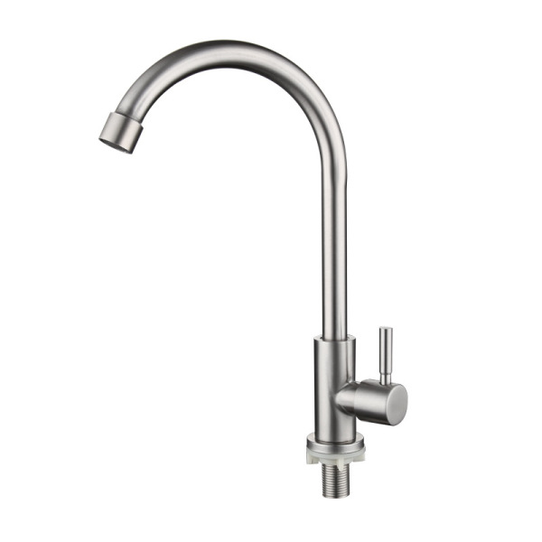 Stainless steel kitchen single cold faucet
