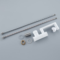 Universal faucet under basin mechanical arm