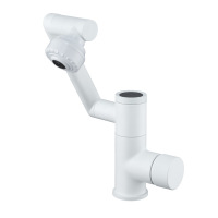Universal faucet under basin mechanical arm